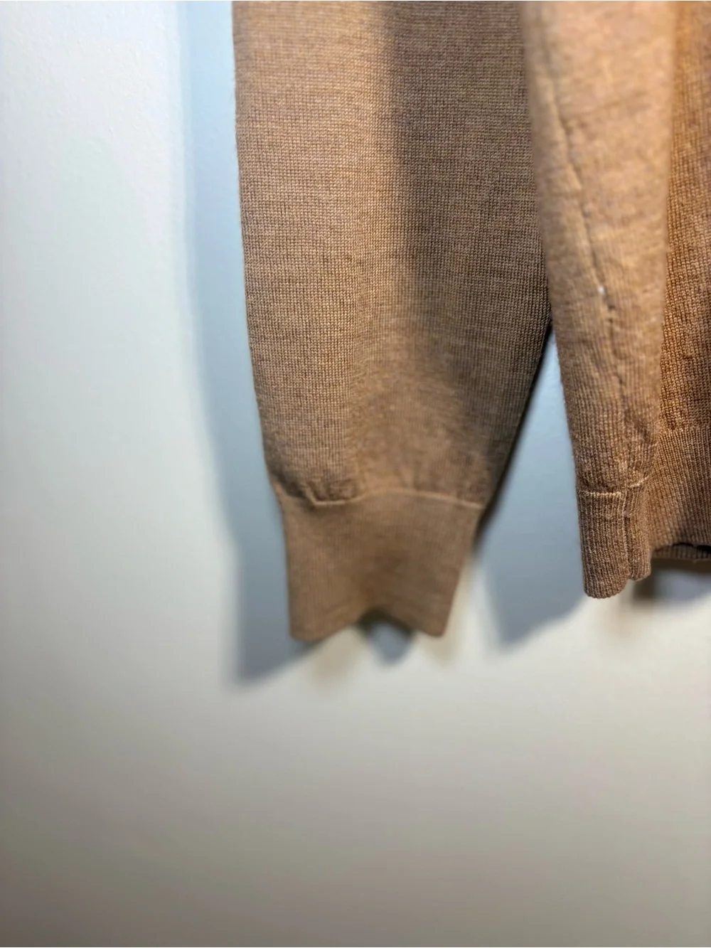 J. Crew Men's V-Neck Sweater in Chestnut Brown
